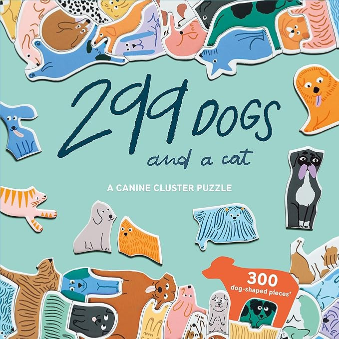 Laurence King 299 Dogs (and a cat) 300 Piece Cluster Puzzle | Amazon (US)