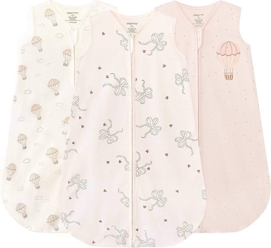 JELLYMONI Baby Sleep Sack 0-6 Months, 100% Cotton 3 Pack 0.5 TOG Baby Wearable Blanket Infant Sle... | Amazon (CA)