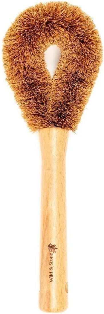 Wild & Stone | Coconut Fibre Dish Brush | Scrubbing Brush With Handle | Sustainable Washing Up Br... | Amazon (UK)