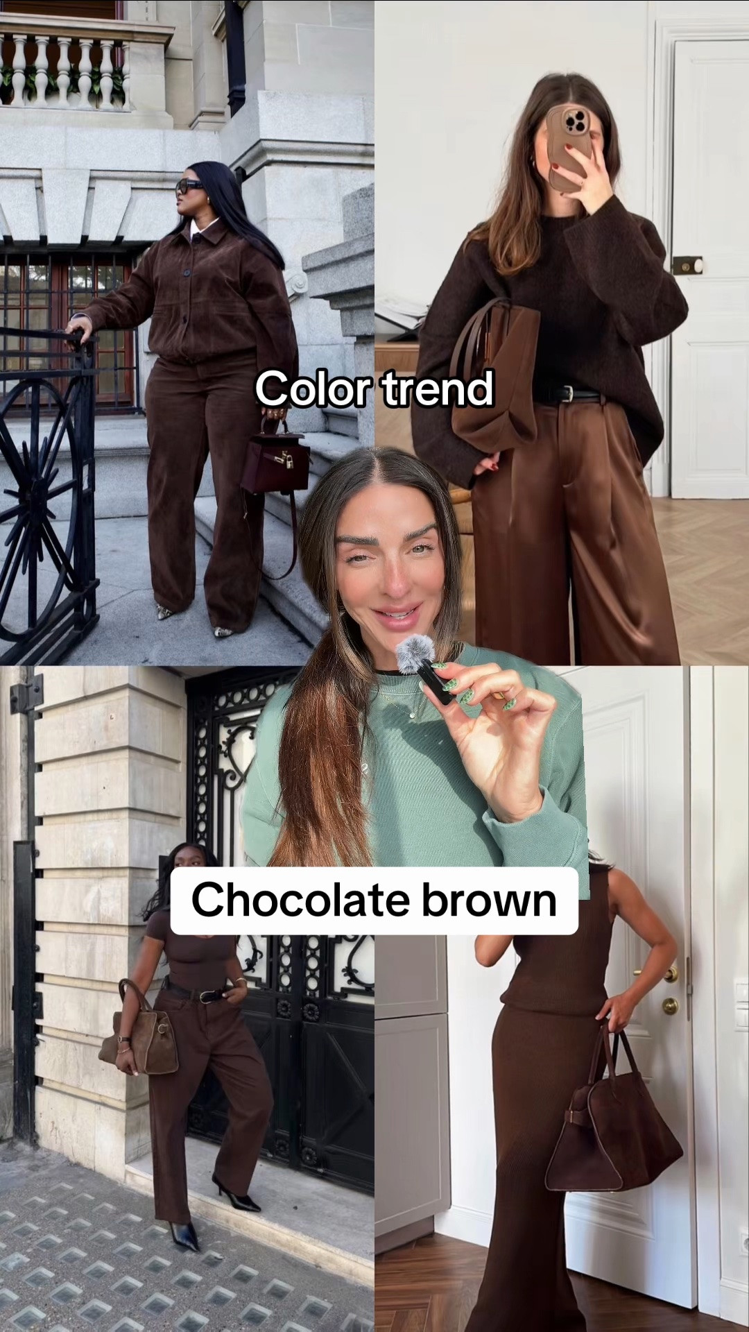 Chocolate brown is a fall staple, but you could be styling it better