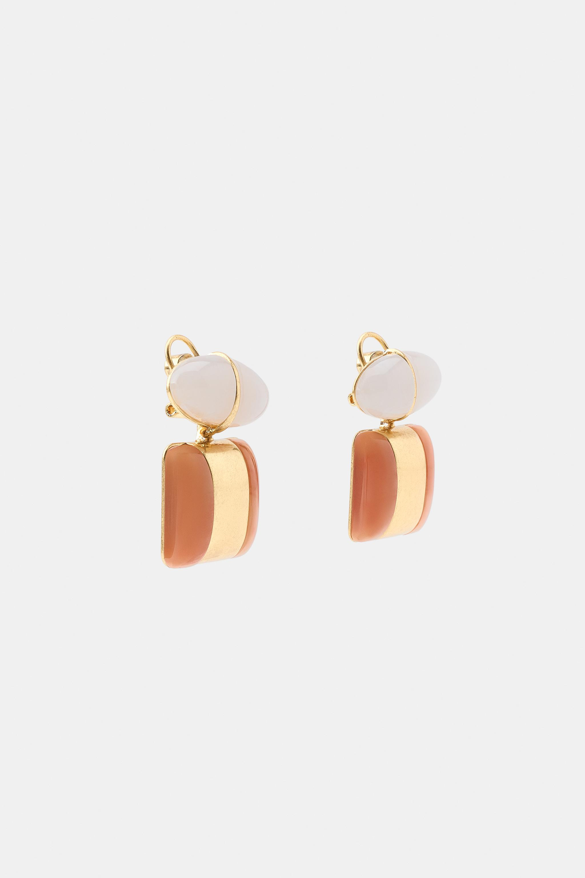 GEOMETRIC RESIN EARRINGS | Zara US
