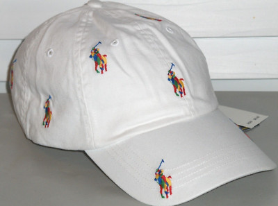 POLO RALPH LAUREN Men's All-Over Color Pony Baseball Ball Cap Hat, WHITE, nwt | eBay US