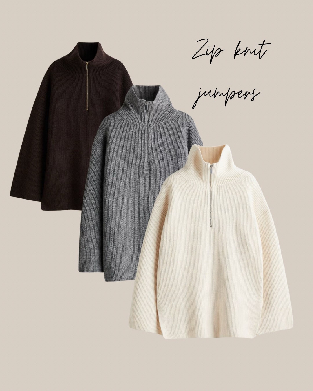 Zip knit jumpers 

#LTKwinter #LTKuk #LTKautumn
