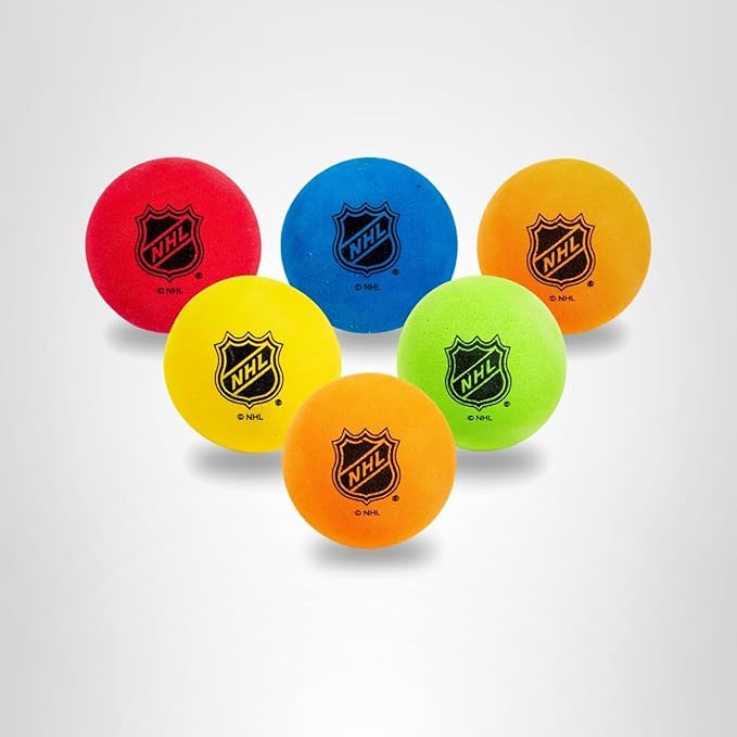 Franklin Sports Mini - Indoor Floor Hockey Balls for Kids - 6 Soft Foam Balls - Assorted Colors | Amazon (US)