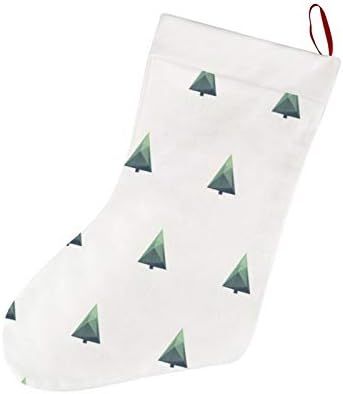Ruduwu Xmas Stockings Decorations Christmas Tree Triangle Shape Seamless Pattern Christmas Stocki... | Amazon (US)