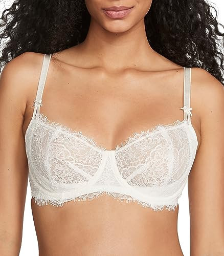 Victoria's Secret Dream Angels Wicked Lace Balconette Bra, Unlined, Lace, Bras for Women, White (32C) | Amazon (US)