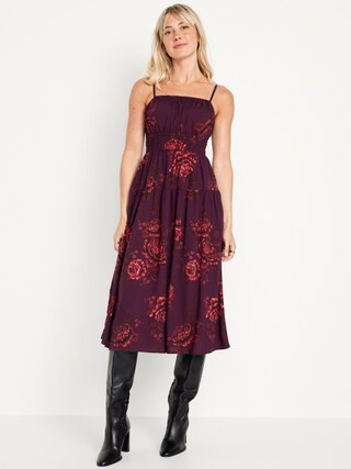Waist-Defined Cami Midi Dress for Women | Old Navy (US)
