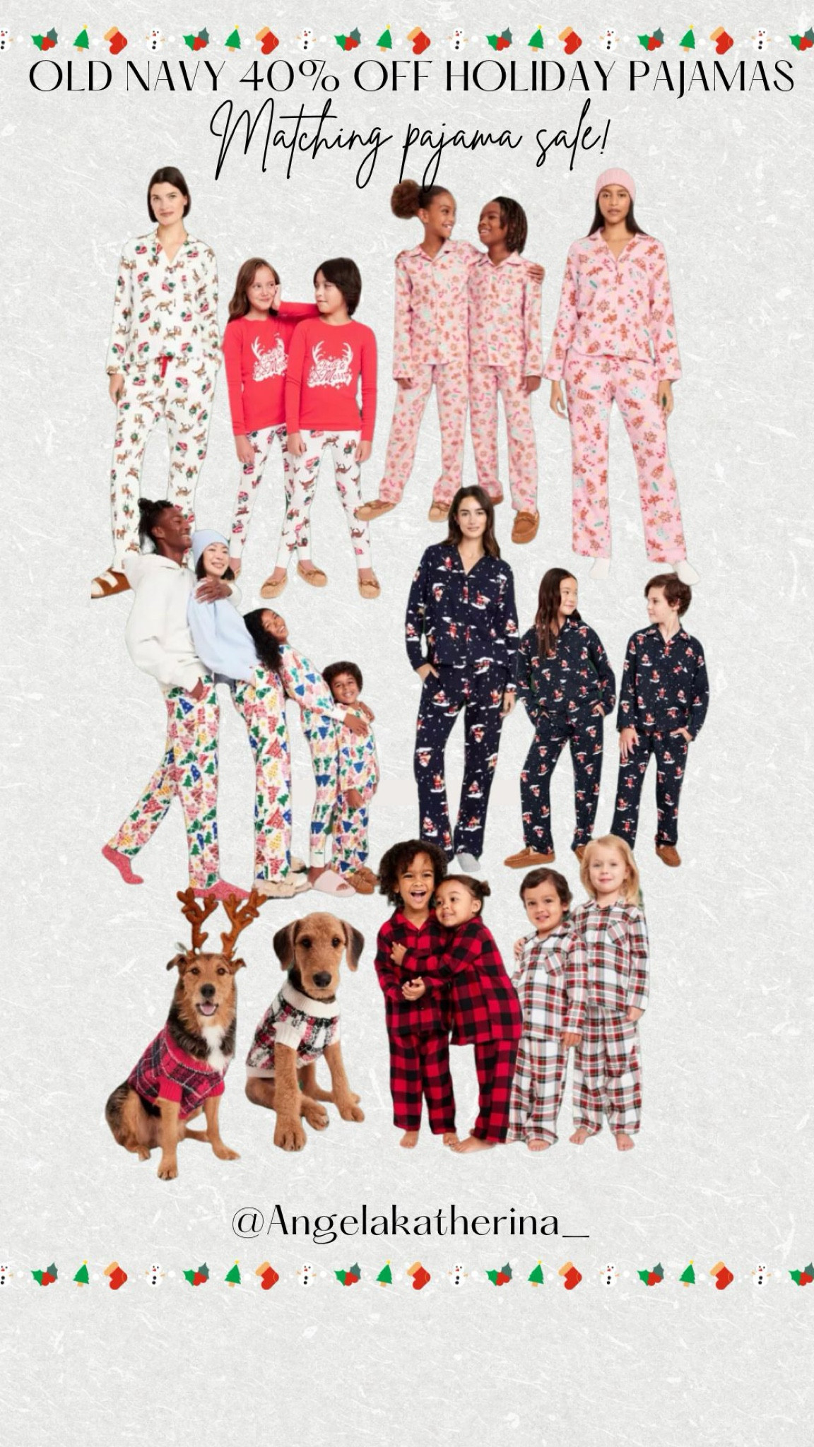 Old navy holiday family matching pajamas are currently $40! 

#LTKSaleAlert #LTKFindsUnder50 #LTKHoliday
