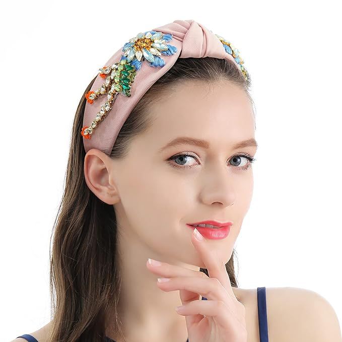 Rhinestone Crystal Headband For Women Handmade Jewelry Girls Hair Accessories Diamond Fashion Hea... | Amazon (US)
