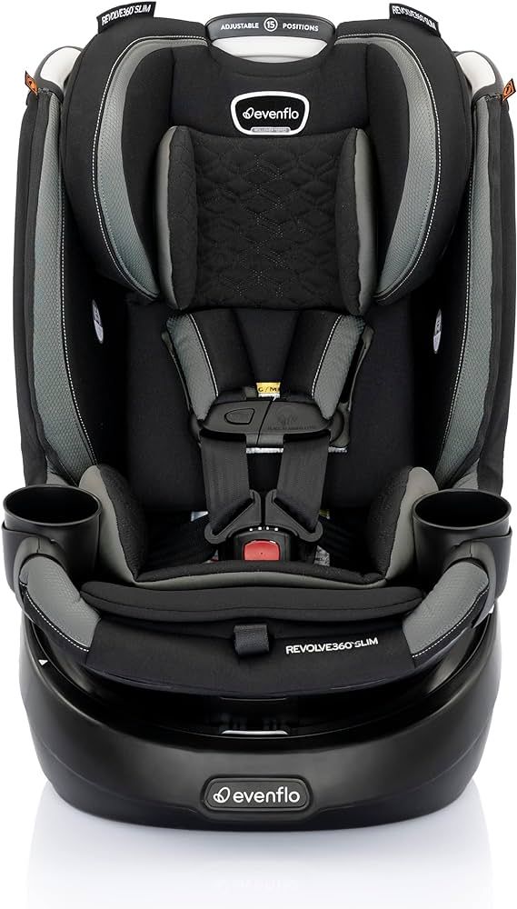Evenflo Revolve360 Slim 2-in-1 Rotational Car Seat with Quick Clean Cover (Salem Black) | Amazon (US)