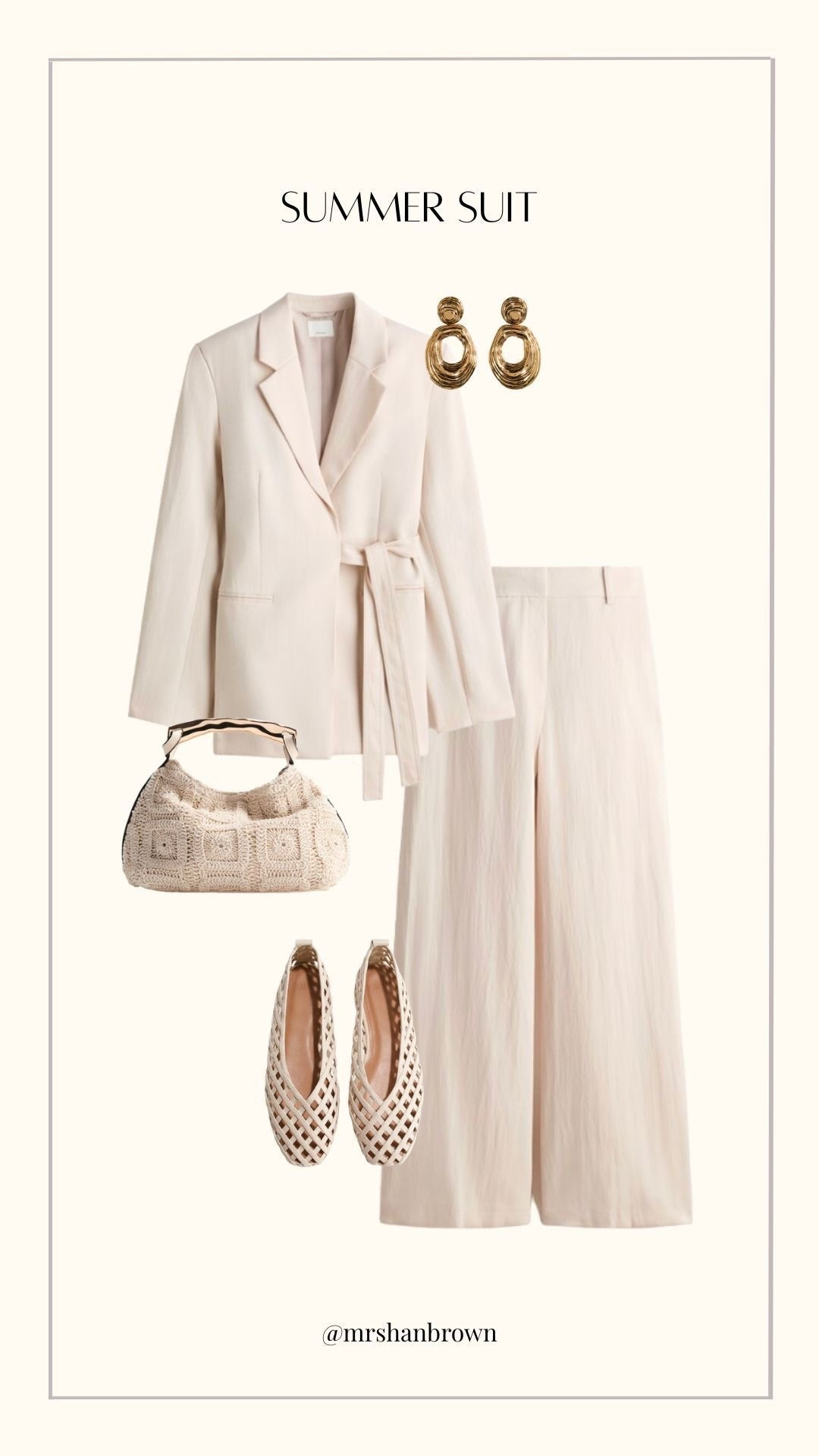 How perfect is this suit!! 😍

Linen, summer suit, spring outfit, neutral outfit, crochet bag, ballet flats

#LTKstyletip #LTKspring #LTKuk