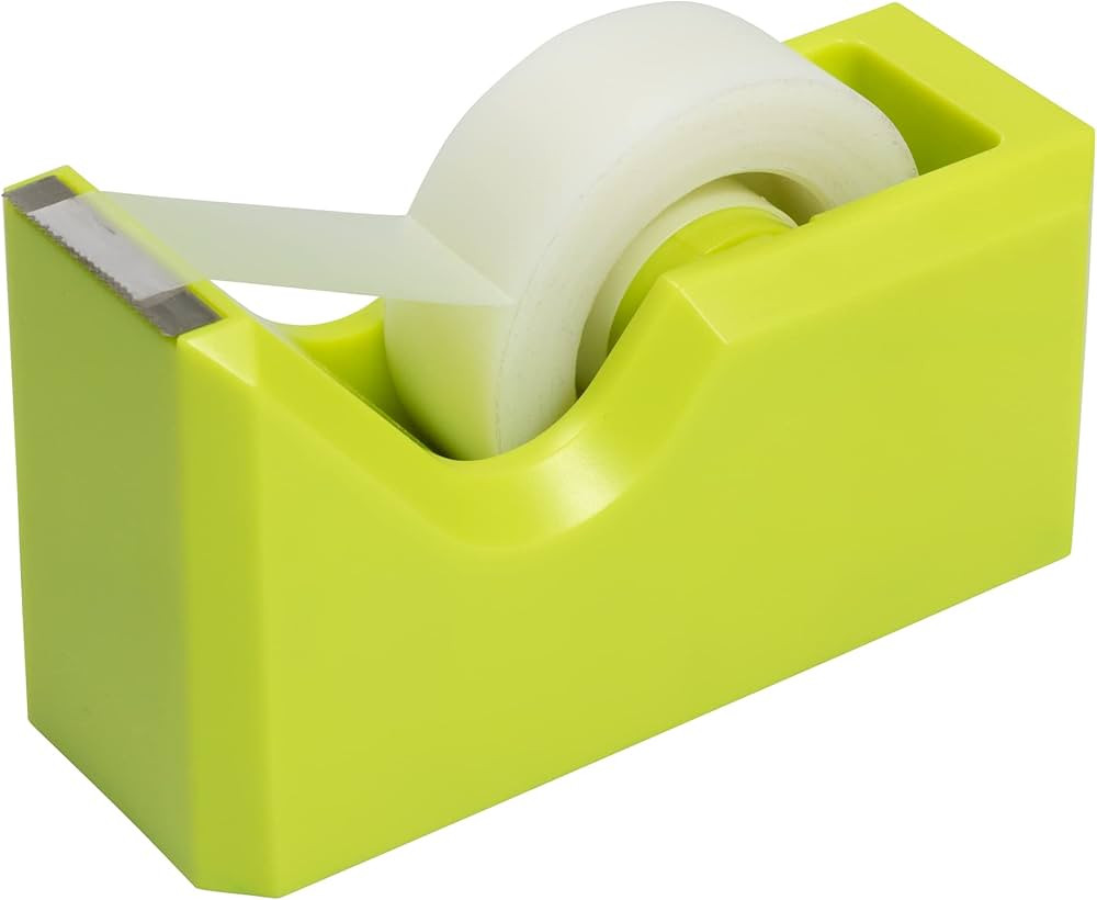 JAM PAPER Colorful Desk Tape Dispensers - Lime Green - Sold Individually | Amazon (US)
