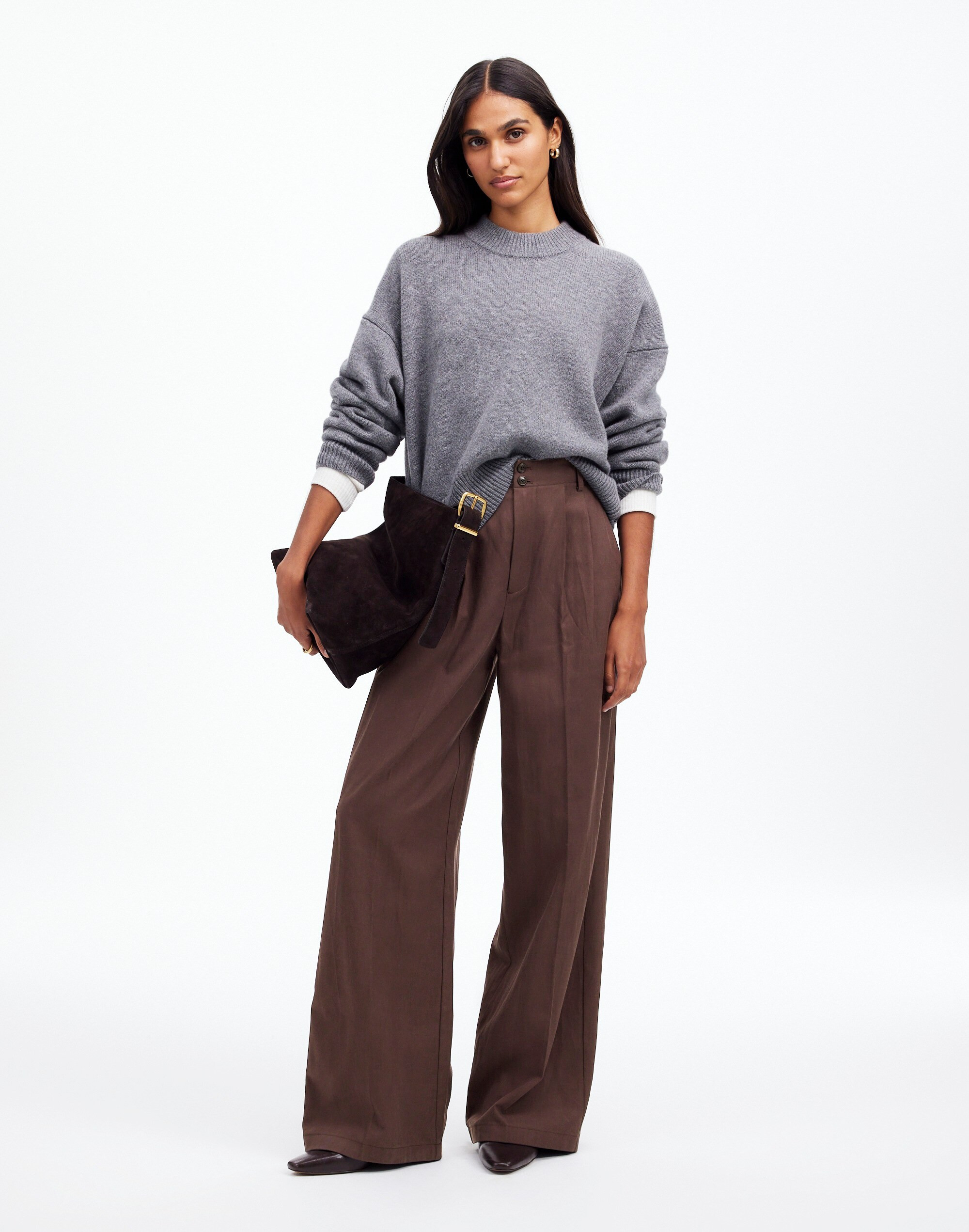The Harlow Wide-Leg Pant in Drapey Twill | Madewell | Madewell