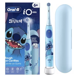 Oral-B iO Kids Disney Stitch Electric Toothbrush, 1 Toothbrush Head, 1 Travel Case | Boots.com