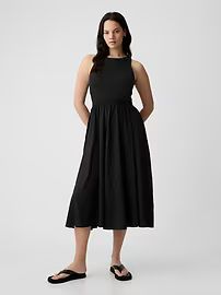 Textured Crinkle Midi Dress | Gap (US)