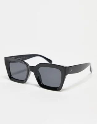 AJ Morgan potent bold square sunglasses in black | ASOS (Global)