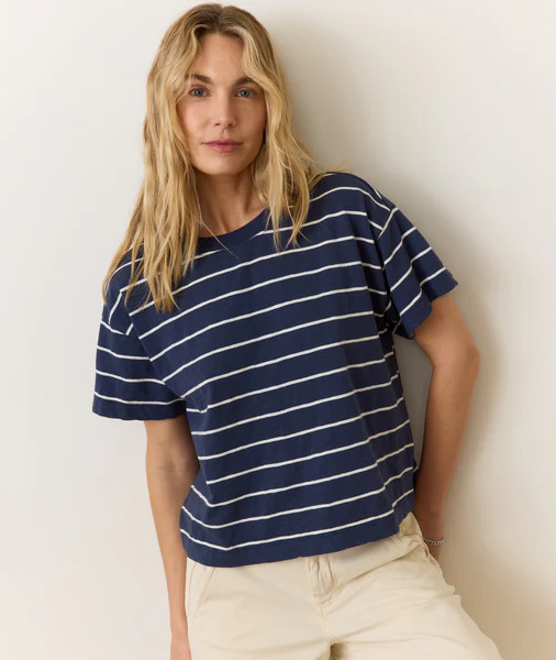 Sadie Vintage Slub Crop Tee | Marine Layer