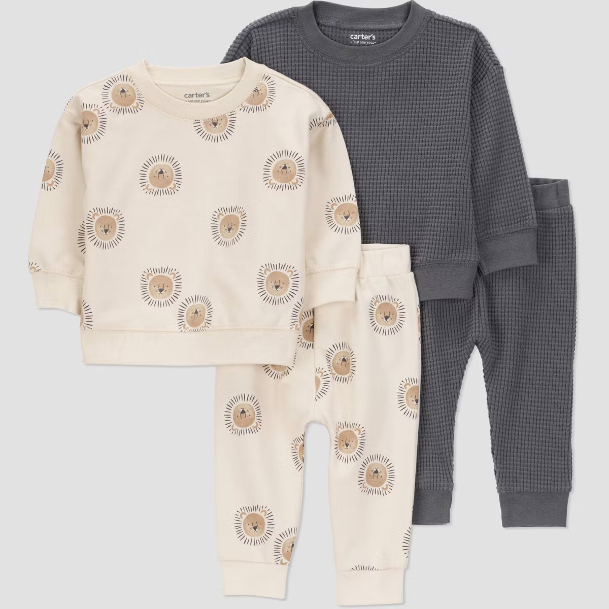 Carter's Just One You® Baby Boys' 4pc Lion Top & Bottom Set - Gray/Brown | Target