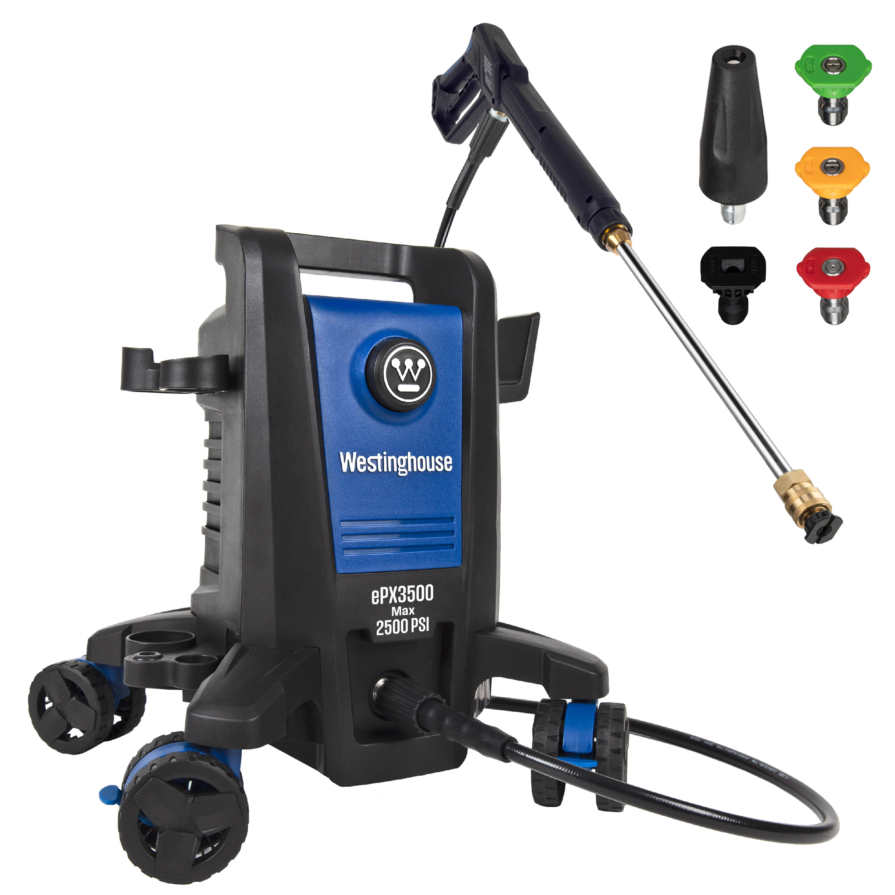 Westinghouse Includes 4 Nozzles + Turbo Nozzle Max 2500-PSI 1.76-GPM Cold Water Electric Pressure washer with 5 Spray Tips one_size in Black | EPX3500 | Lowe's