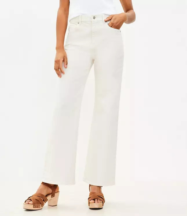 High Rise Wide Leg Jeans | LOFT