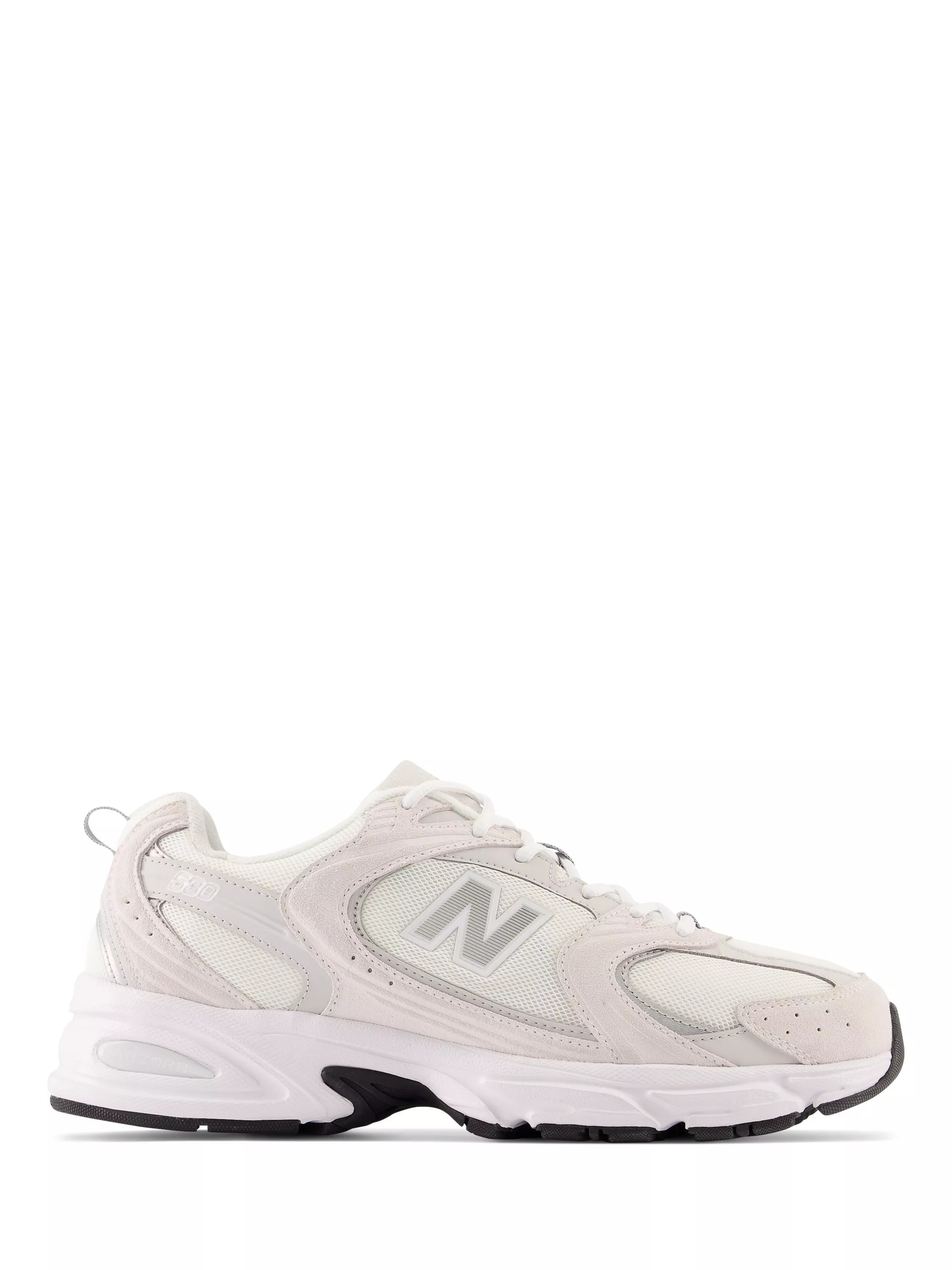 New Balance 530 Leather Blend Trainers, Sea Salt/Grey | John Lewis (UK)