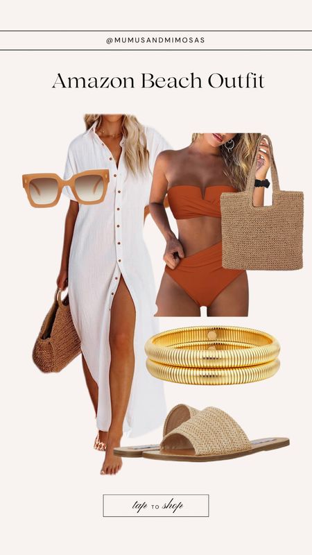 Amazon beach outfit
Swim coverup
Swimsuit
Mom friendly swimsuit 
Gold bracelet
Beach bag
Steven Madden sandals


#LTKswim #LTKSpringSale #LTKtravel