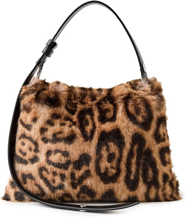 SIMONMILLER Women's Cheetah Faux Fur Mini Puffin Bag | Amazon (US)