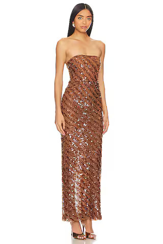 Cartagena Maxi Dress in Caramel | Revolve Clothing (Global)
