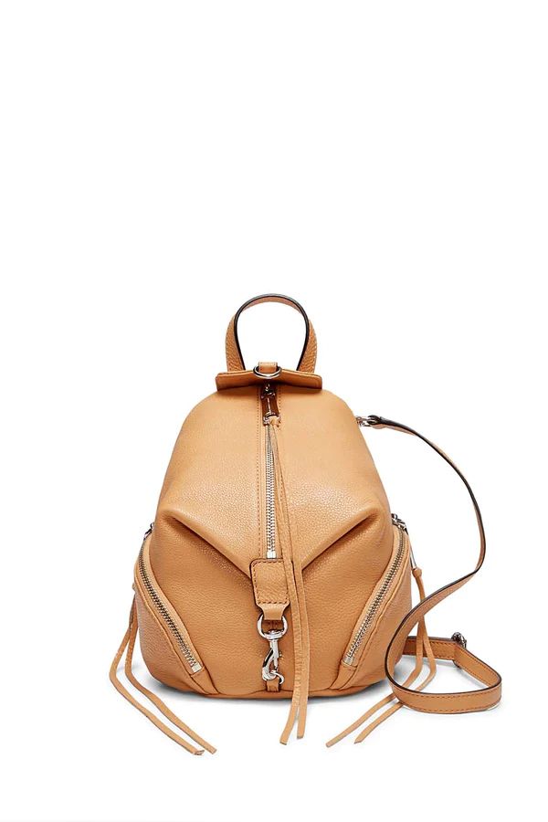 Tan Leather Convertible Mini Julian Backpack | Rebecca Minkoff | Rebecca Minkoff US