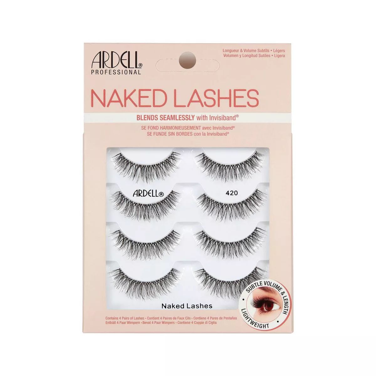 Ardell Naked 420 False Eyelashes - Black - 4pr | Target