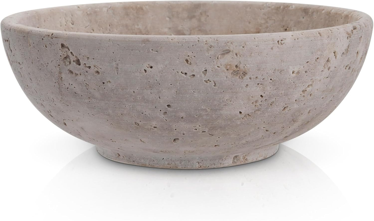 Gusto Nostro 8" Decorative Travertine Bowl for Coffee Table - Elegant Centerpiece, Aesthetic Frui... | Amazon (US)