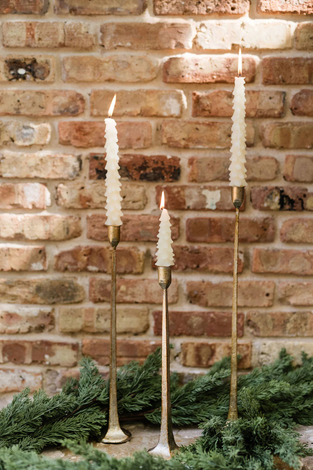 Tree Shaped Taper Candles, Set of 2 | Cottage and Key