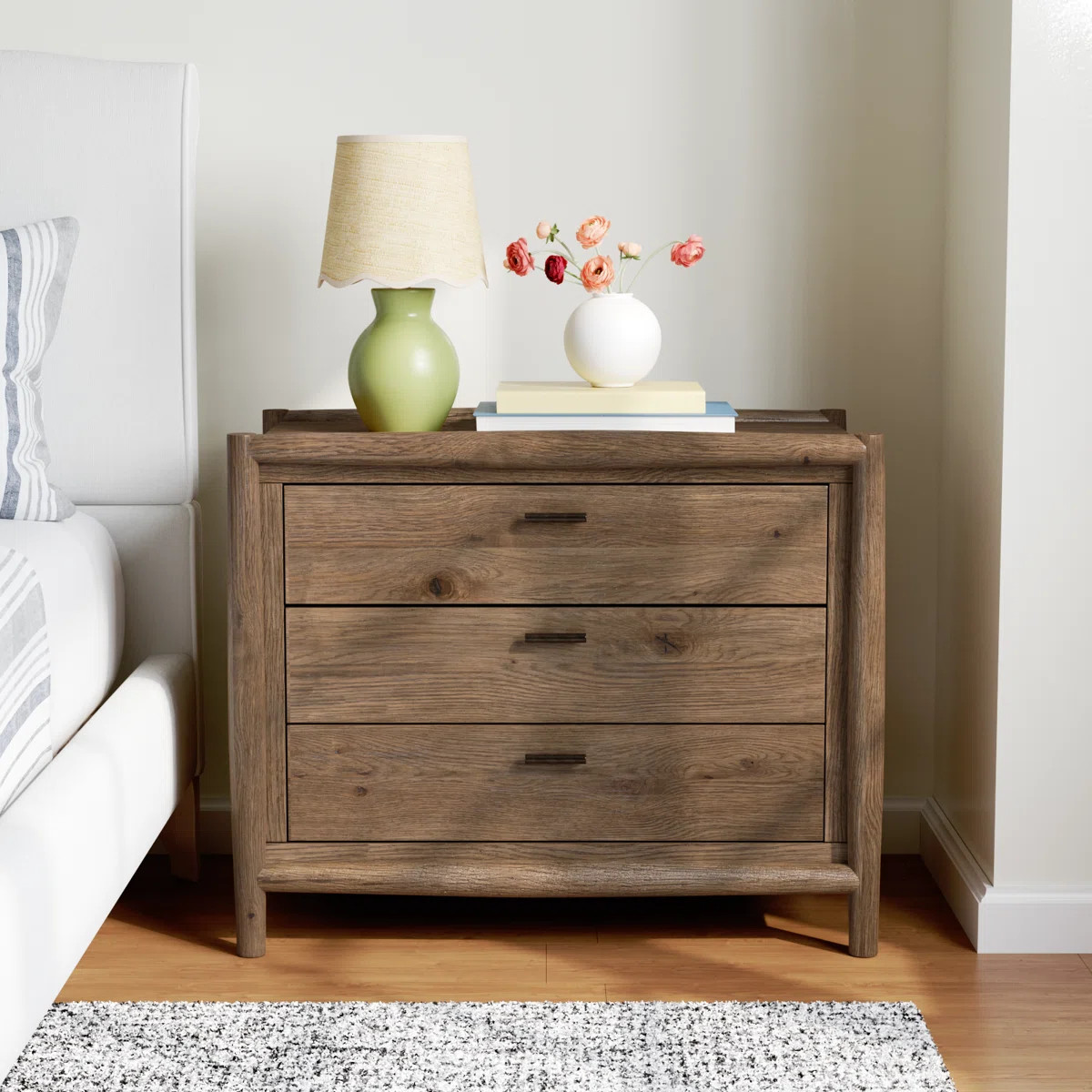Birch Lane™ Cayenne 3 - Drawer Solid Wood Nightstand & Reviews | Wayfair | Wayfair North America