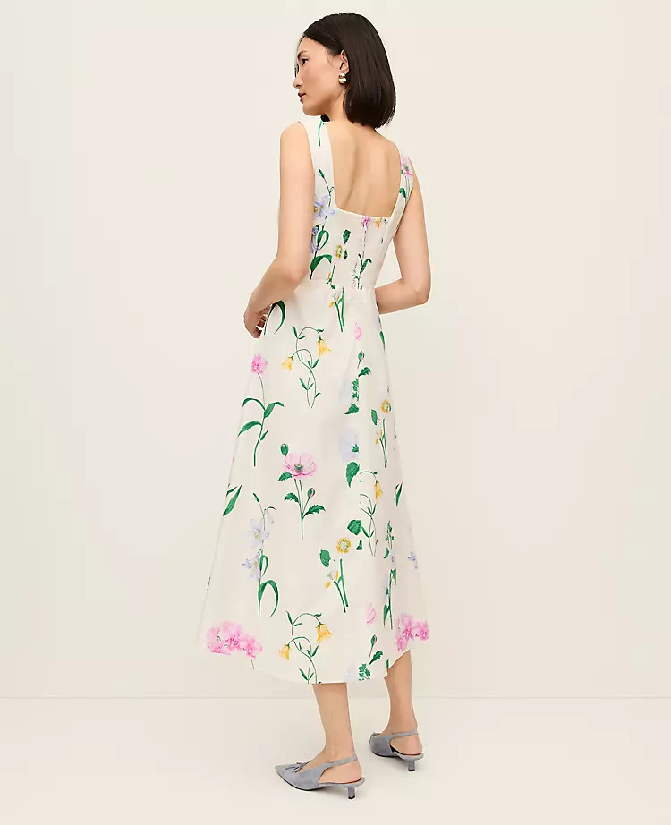 Floral Flare Midi Dress | Ann Taylor