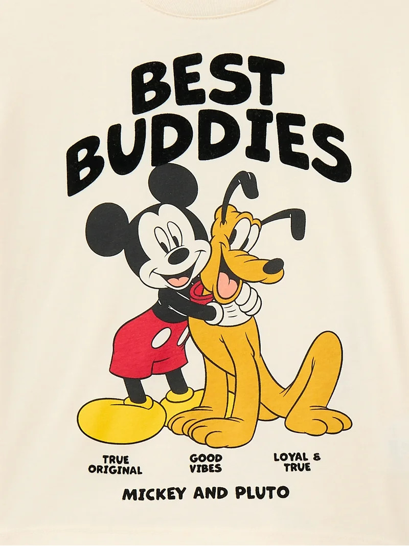 Mickey Mouse Toddler Boy's Short Sleeve Graphic T-Shirt with Matching Short, 2 Piece, 12M-5T | Walmart (US)