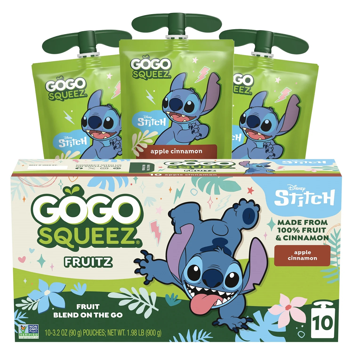 GoGo squeeZ Applesauce and Fruit Puree, Disney’s Lilo & Stitch, 3.2 oz Pouches (10 Pack) | Walmart (US)