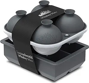 Samuelworld Large Silicone Premium Ice Trays, 2-Pack Combo, 2 Inches Big Cubes & 2.5 Inches Spher... | Amazon (US)