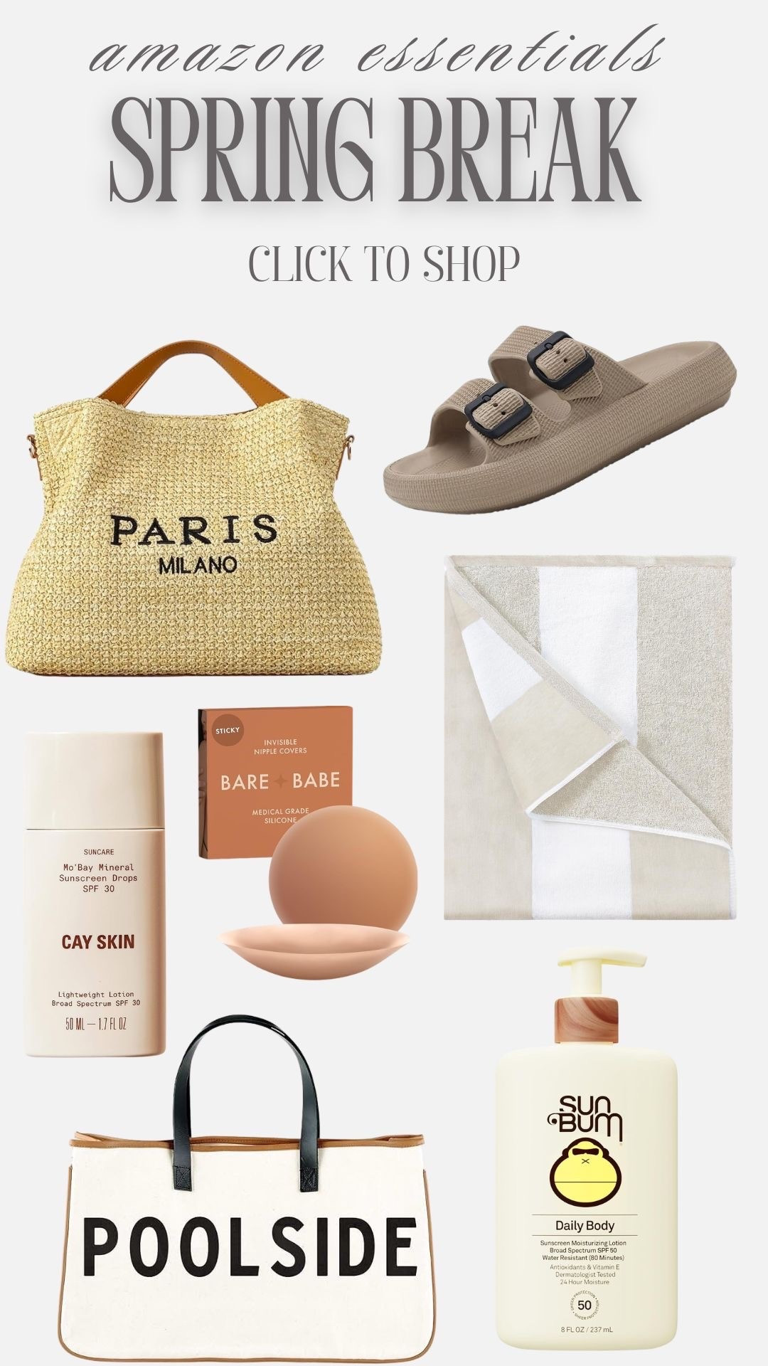 🌴 Amazon spring break essentials 🌴

☀️✨
#amazonfinds #springbreakready #travelessentials #beachvibes #vacaymusthaves #ltkstyle

#LTKBeauty #LTKTravel #LTKSwim