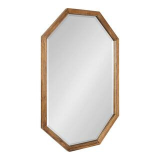 Kate and Laurel Hogan 36.00 in. H x 24.00 in. W Farmhouse Octagon Rustic Brown Framed Accent Wall... | The Home Depot