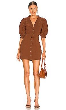 MAJORELLE Lucia Mini Dress in Chocolate Brown from Revolve.com | Revolve Clothing (Global)