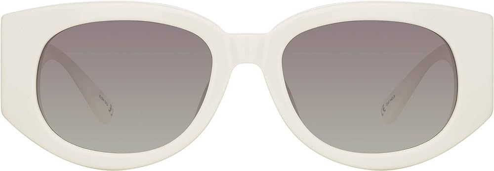 Amazon.com: Linda Farrow, Debbie D-Frame Sunglasses, White : Luxury Stores | Amazon (US)