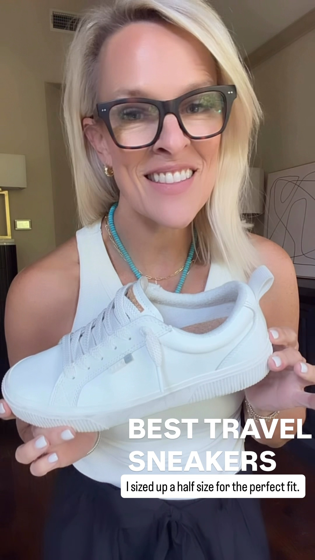 These are the only sneakers I packed for my trip, and they were perfect! We walked 15,000+ steps every day, and they stayed comfortable from morning to night. I love that they’re easy to slip on (no tying required) and look great with skirts, dresses, shorts, and linen pants. I sized up a half size for the perfect fit.

💡 LTK MADE EASY
❤️ Heart = Support my posts!
🔖 Save = Get sale & restock alerts
📋 Lists = Keep favorites organized
📲 Share = Send lists and products to a friend. Hello, Christmas List!
💬 Comment = Ask me anything about what I’m wearing.:-)

#LTKootd #LTKOver40 #LTKTravel