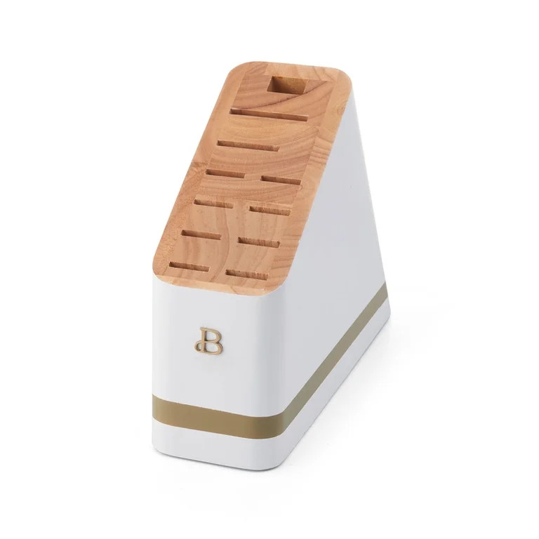 Beautiful 12-piece Forged Kitchen Knife Set in White with Wood Storage Block, by Drew Barrymore -... | Walmart (US)