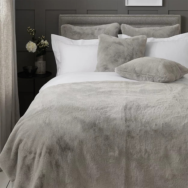 Super-Soft Faux-Fur Throw & Cushion Cover Collection | The White Company (UK)