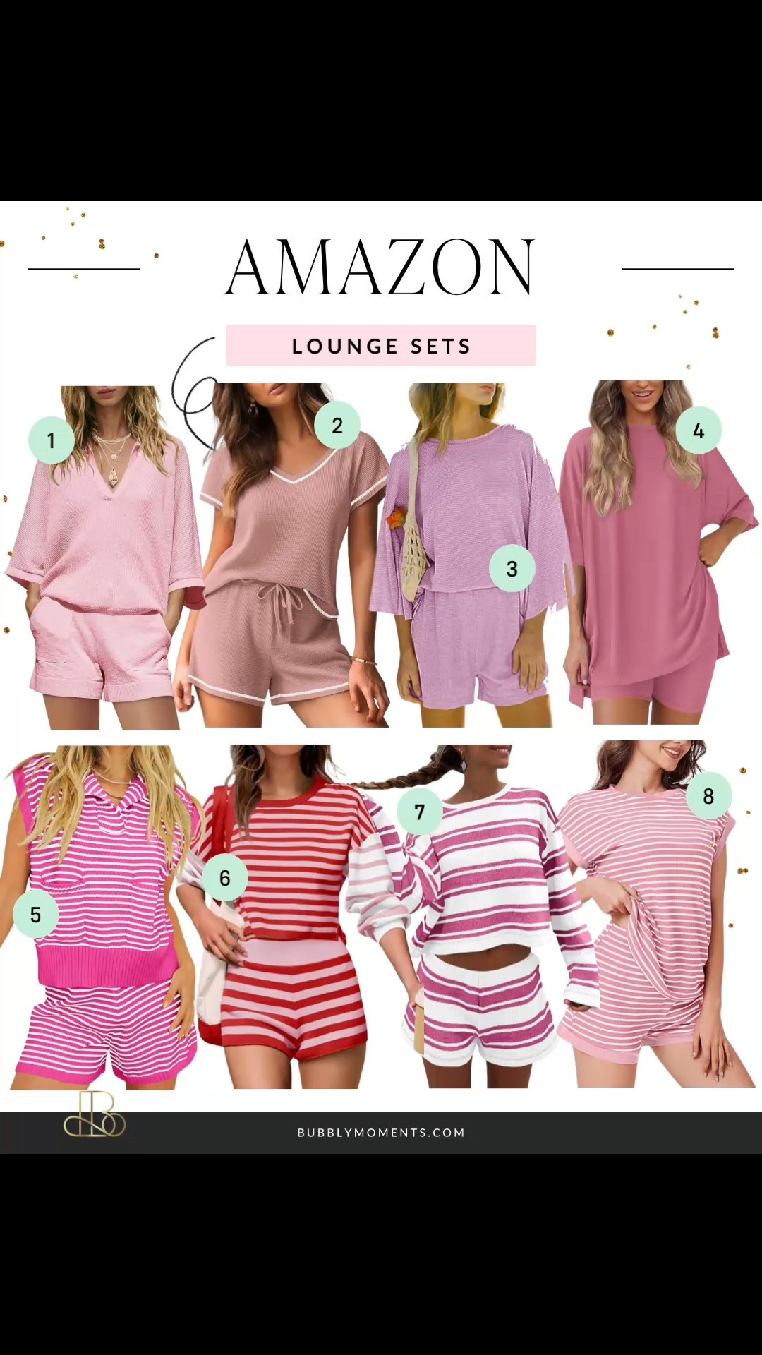 If your loungewear needs personality, this one’s for you 💗
This collage features playful prints, stripes, and bold lounge sets that are comfortable, cute, and easy to wear. Perfect for laid-back days, travel looks, casual plans, or cozy outfits that don’t feel boring.

These sets are great for mixing and matching, wearing together, or styling separately with your favorite basics. Comfortable doesn’t have to mean plain—and these prove it.

Tap to shop all the Amazon lounge sets ✨
Save this for fun outfit inspiration and comfy styles with personality.

#AmazonFashionFinds #AmazonLoungeSet #LTKFinds #LTKStyle #LTKAmazon #MatchingSets #PrintedLoungewear #StripedOutfits #CasualStyle #ComfortMeetsStyle #EverydayWear #AffordableFashion #RelaxedFits #OutfitInspo #StyleInspo #LTKDiscover #ShopLTK #LTKMustHaves #AmazonMustHaves #WearOnRepeat

#LTKdayinmylife #LTKgrwm