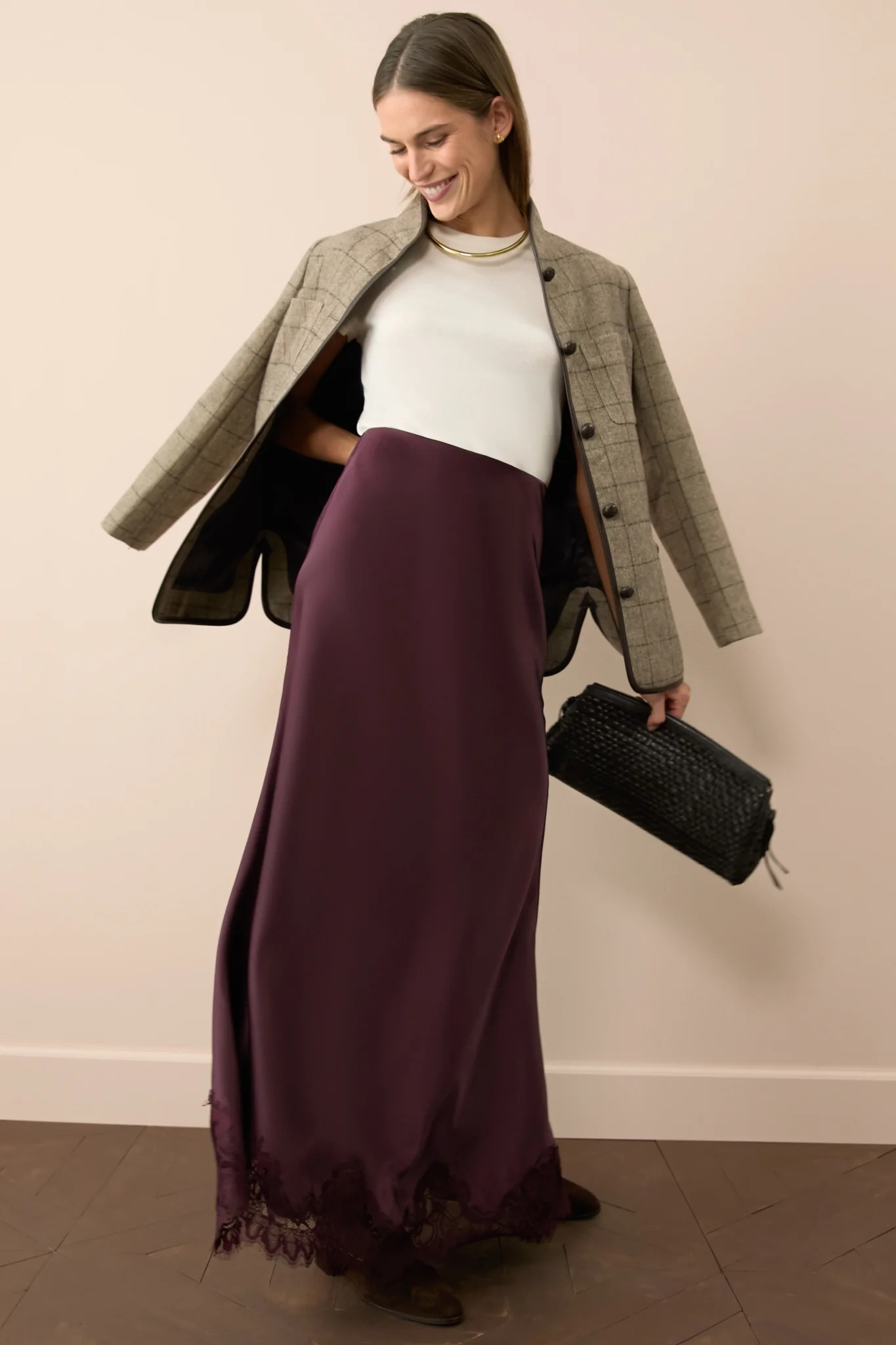 Winetasting Satin Mischa Slip Skirt | Tuckernuck (US)