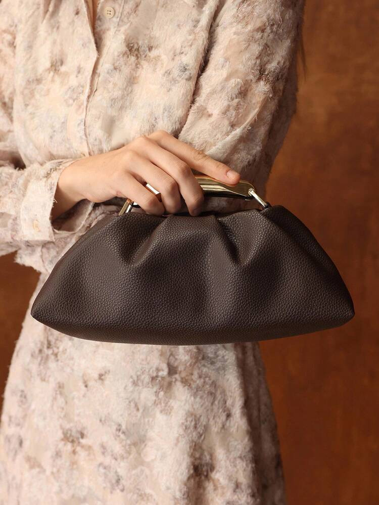 MOTF PREMIUM PU LEATHER BEADED TOP HANDLE BAG | SHEIN