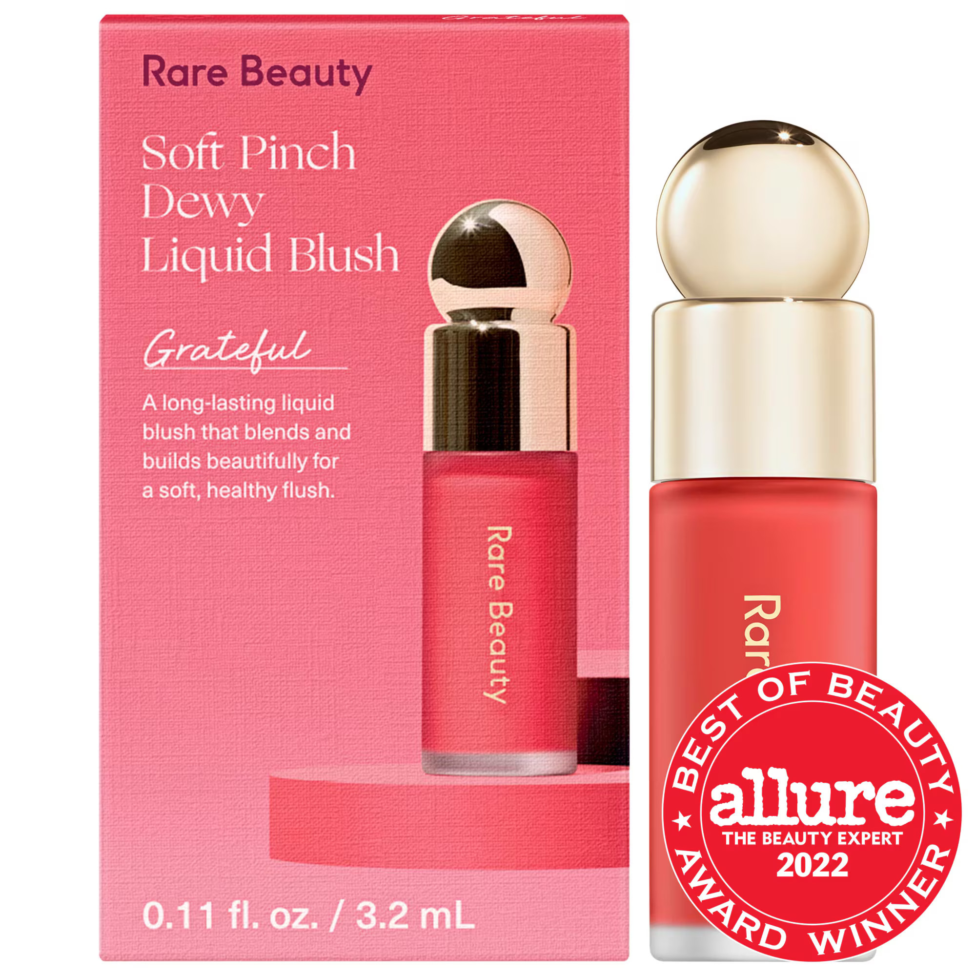 Rare Beauty by Selena Gomez Mini Soft Pinch Liquid Blush Grateful 0.11 oz/3.2 mL | Sephora (US)