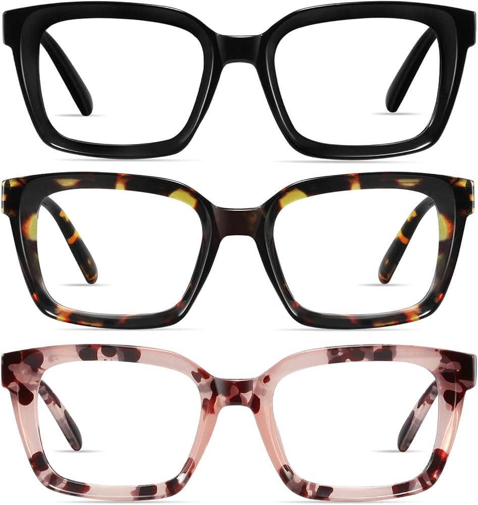 XVXV Reading Glasses for Women Men - Blue Light Blocking Readers Oversize Oprah Square Anti Glare... | Amazon (US)
