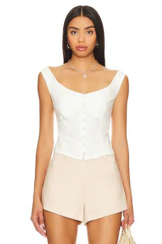 Sally Solid Corset Top In Bright White
                    
                    Free People | Revolve Clothing (Global)